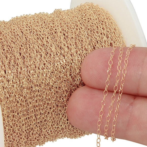 Bulk Jewelry Making Supplies: Gold Plated Chains & Wire, Silver Plated Chains an - Picture 7 of 12